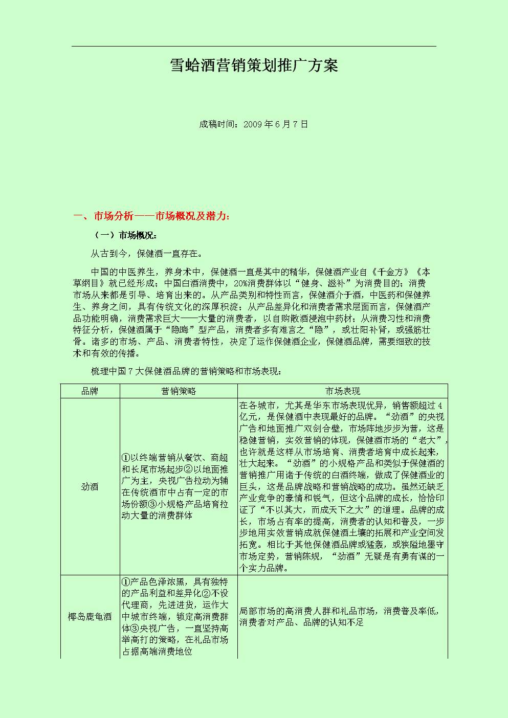 销售酒的营销方案(有关于酒的营销策划方案)